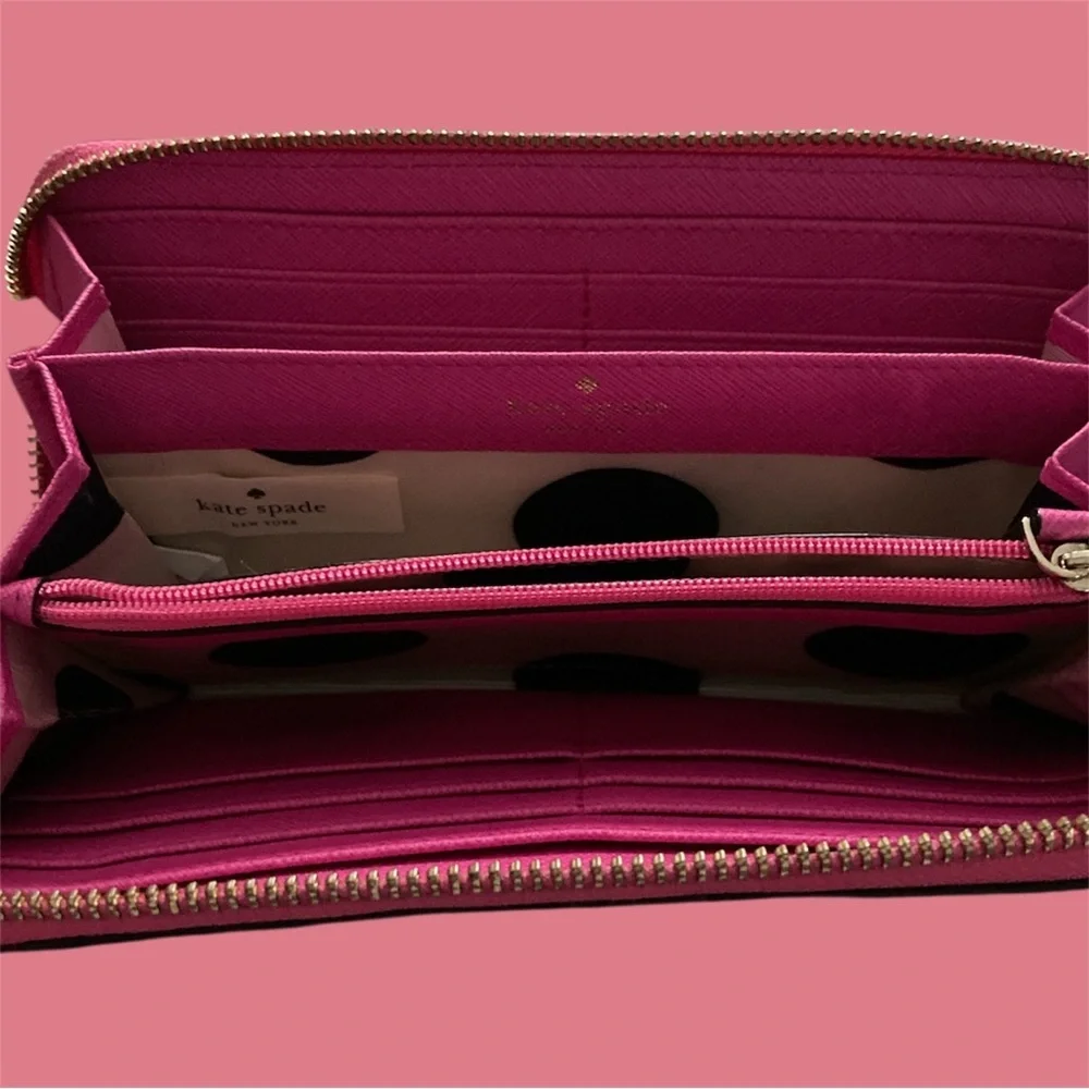 Kate Spade New York Cedar Street Lacey Wallet Pink Pwru3898 EUC